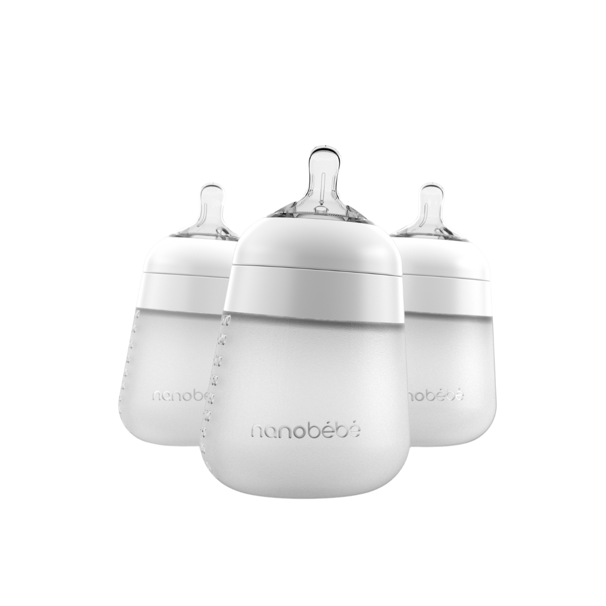 Nanobebe Silicone Bottle 9oz 270ml 3 Packs