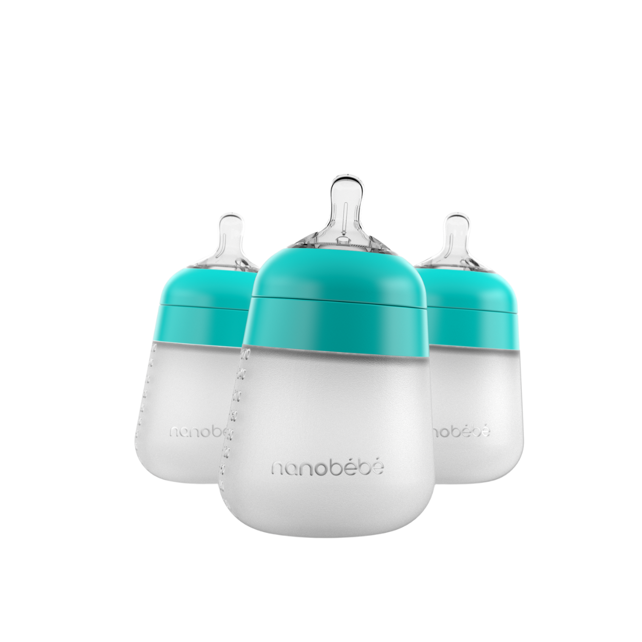 Nanobebe Silicone Bottle 9oz 270ml 3 Packs