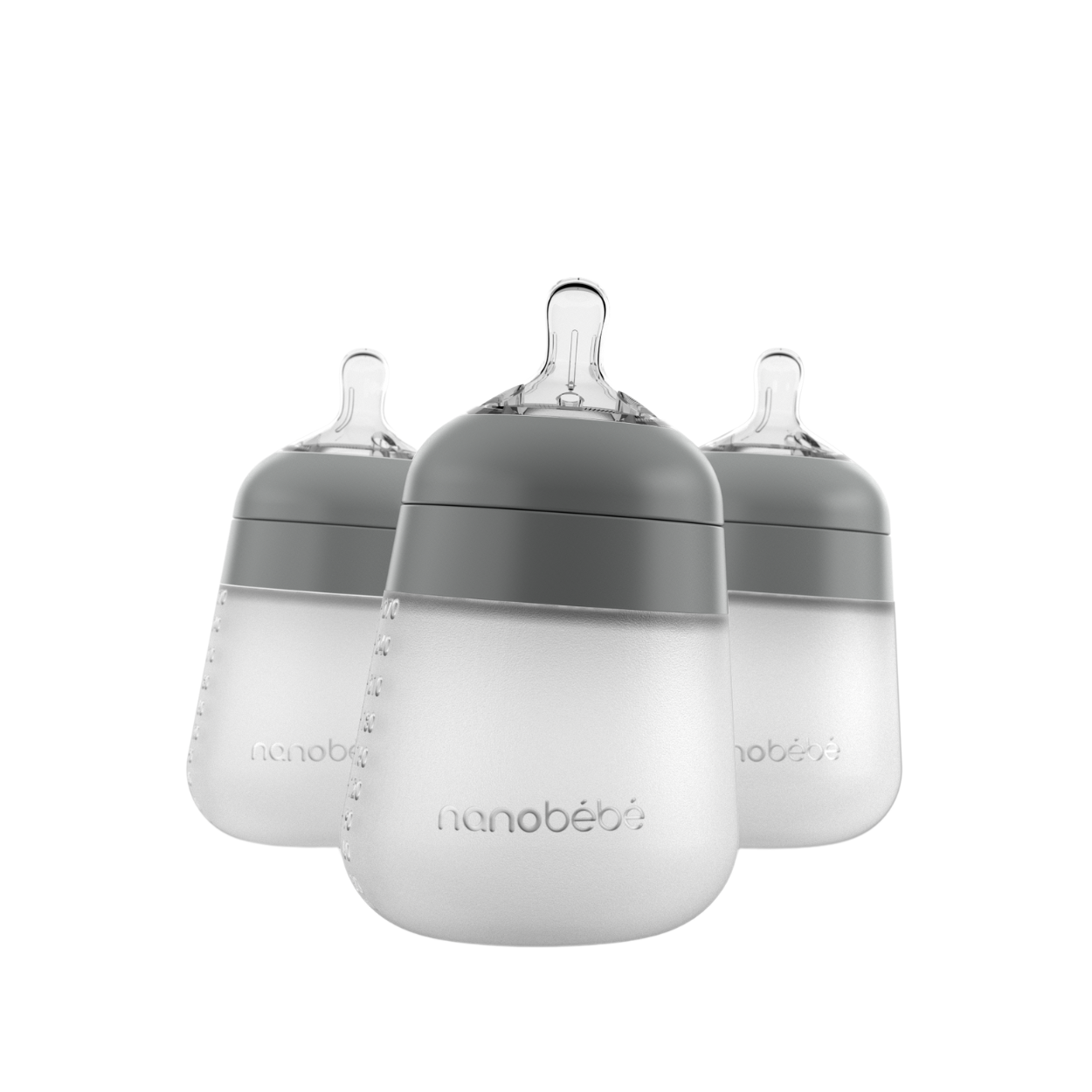 Nanobebe Silicone Bottle 9oz 270ml 3 Packs