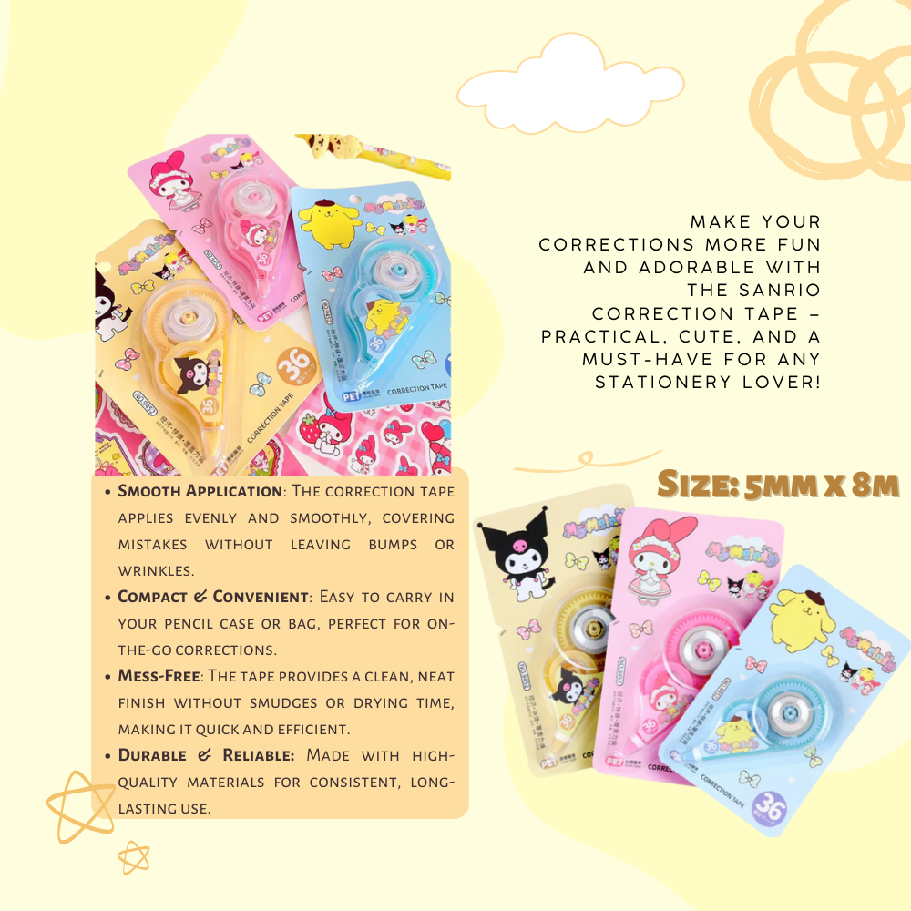 Little Fat Hugs Sanrio Correction Tape