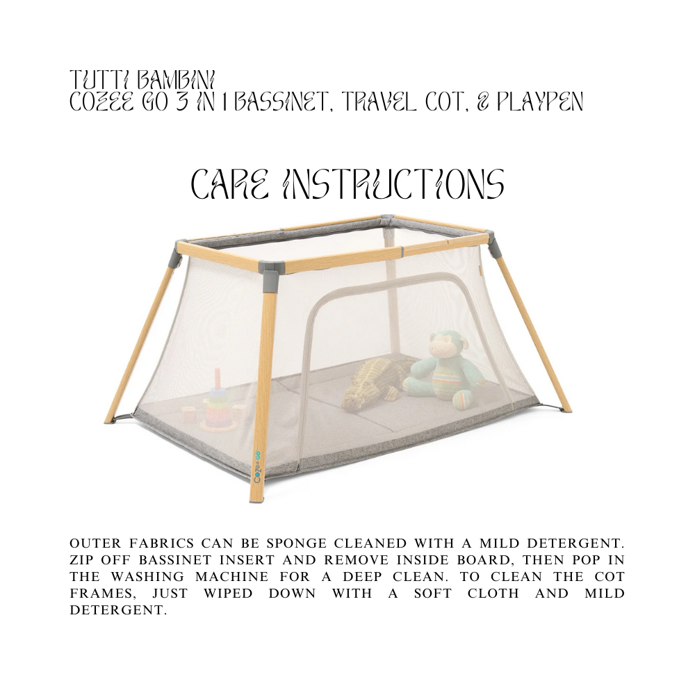 Tutti Bambini Go 3-in-1 Bassinet, Travel Cot & Playpen