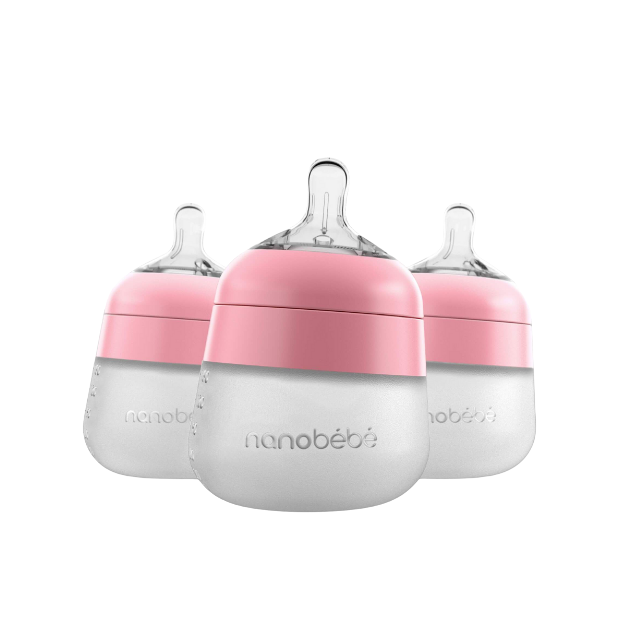 Nanobebe Silicone Bottle 5oz (150ml) - 3 Pack