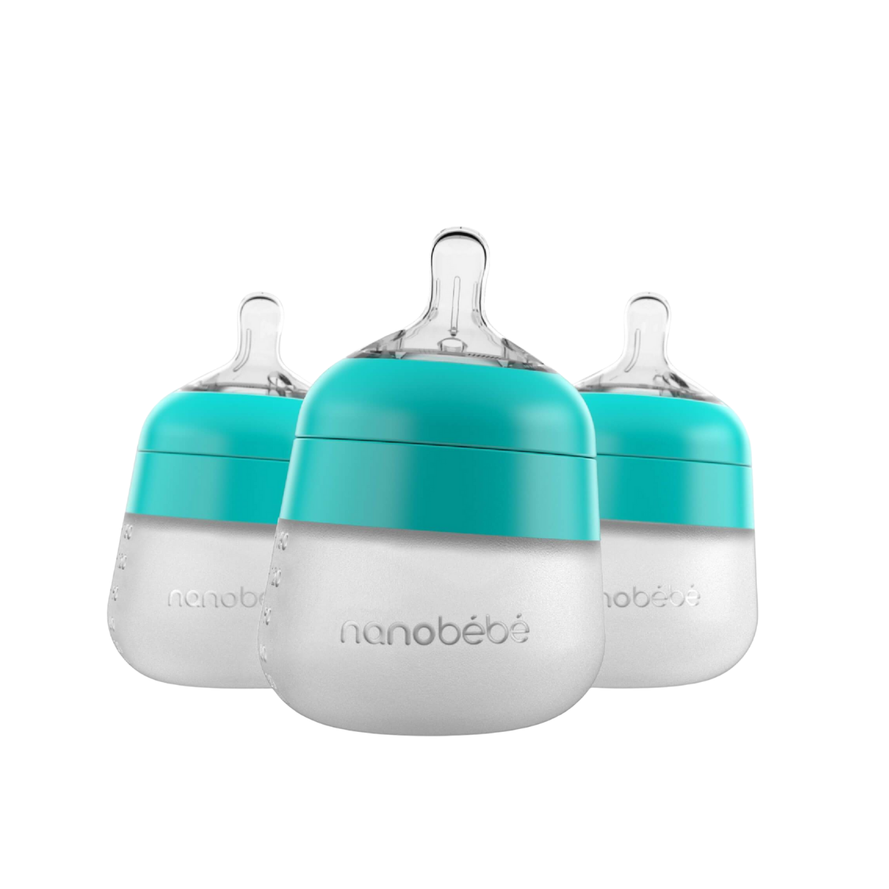 Nanobebe Silicone Bottle 5oz (150ml) - 3 Pack