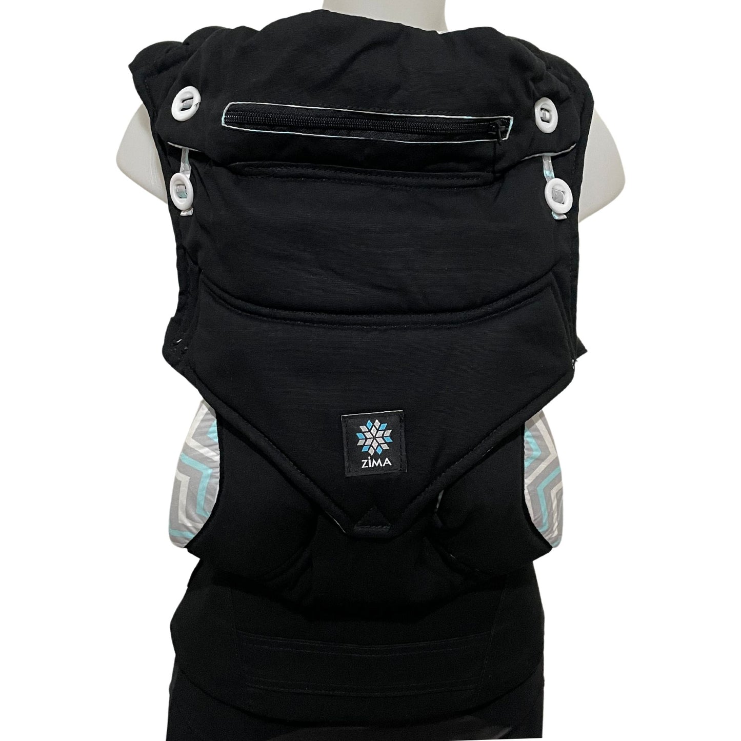 Zima NON-MESH BLACK Ergonomic Baby Carrier Suitable for Newborns - Toddlers (up to 20kg) I Safety-tested, Can be worn up to 45inch Waistline