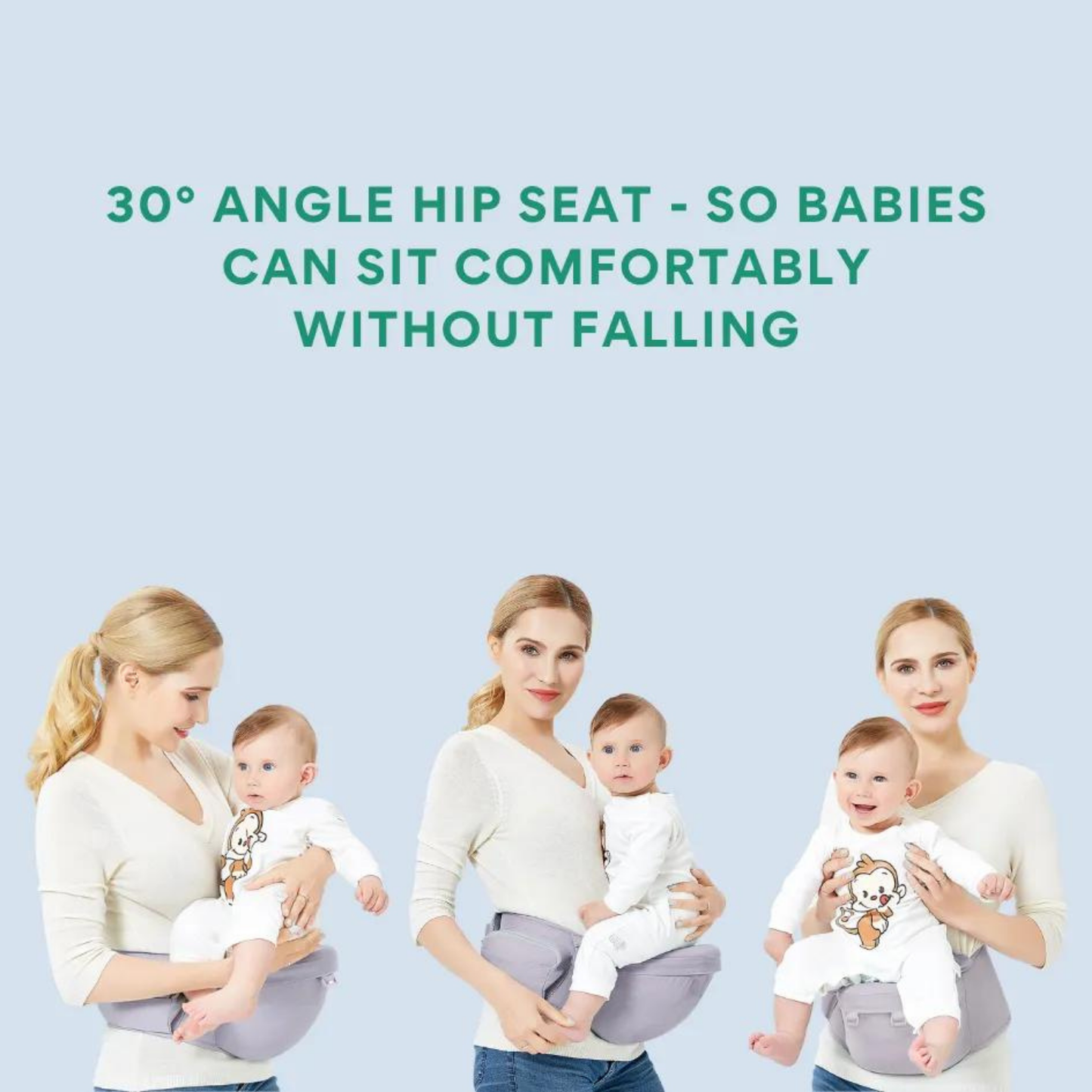Boodada Ergonomic Hip Seat Baby Carrier Comfortable Sling with Pockets