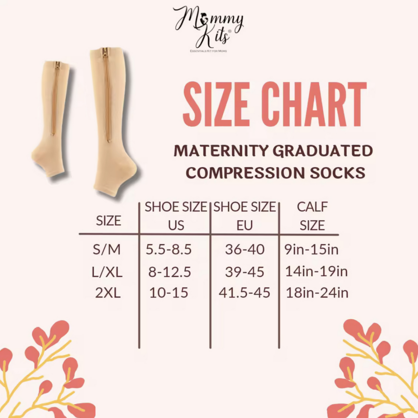 Mommy Kits Maternity Anti Embolism Compression Socks