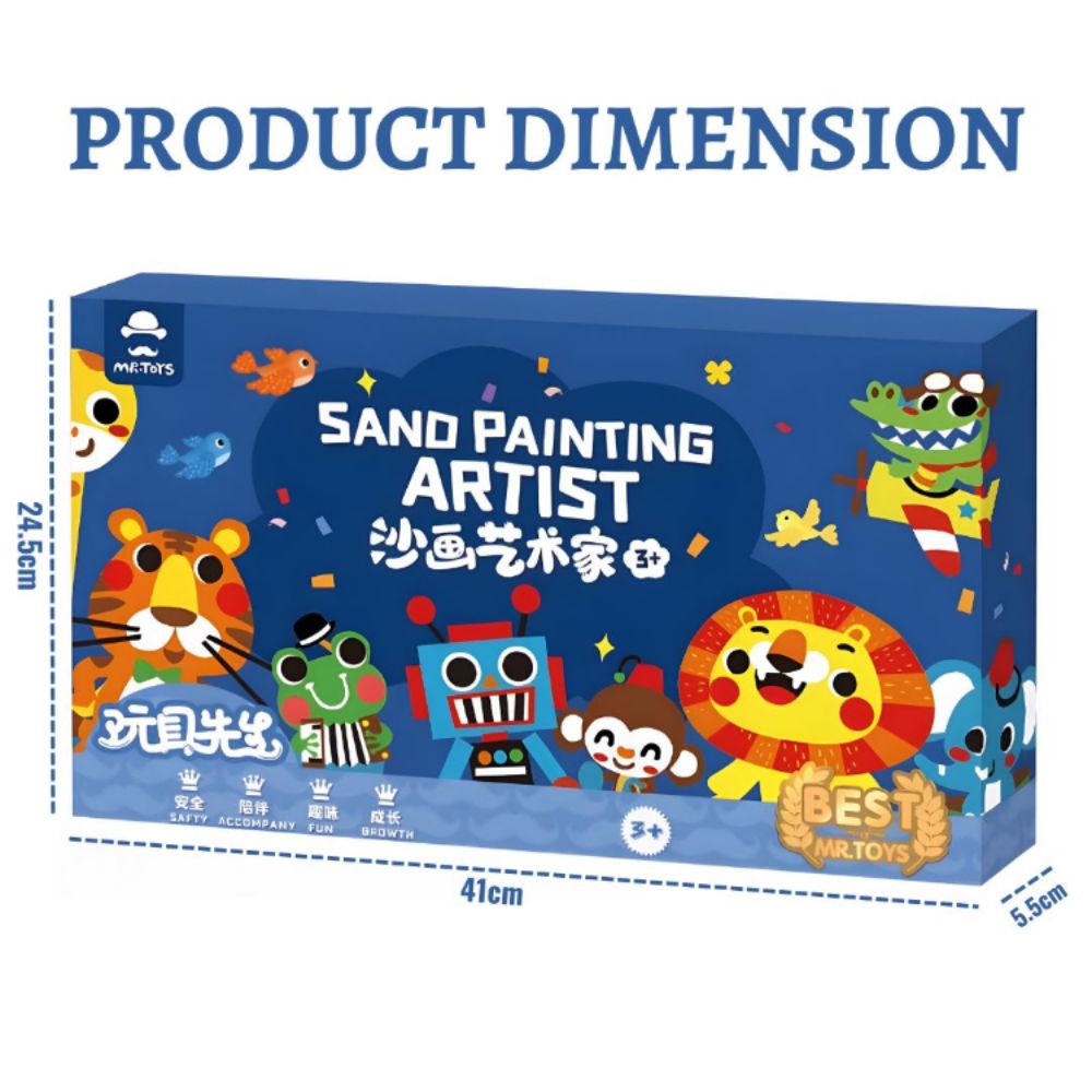 Mr. Toys Sand Painting Artist Kit | Creative DIY Sand Art Set for Kids