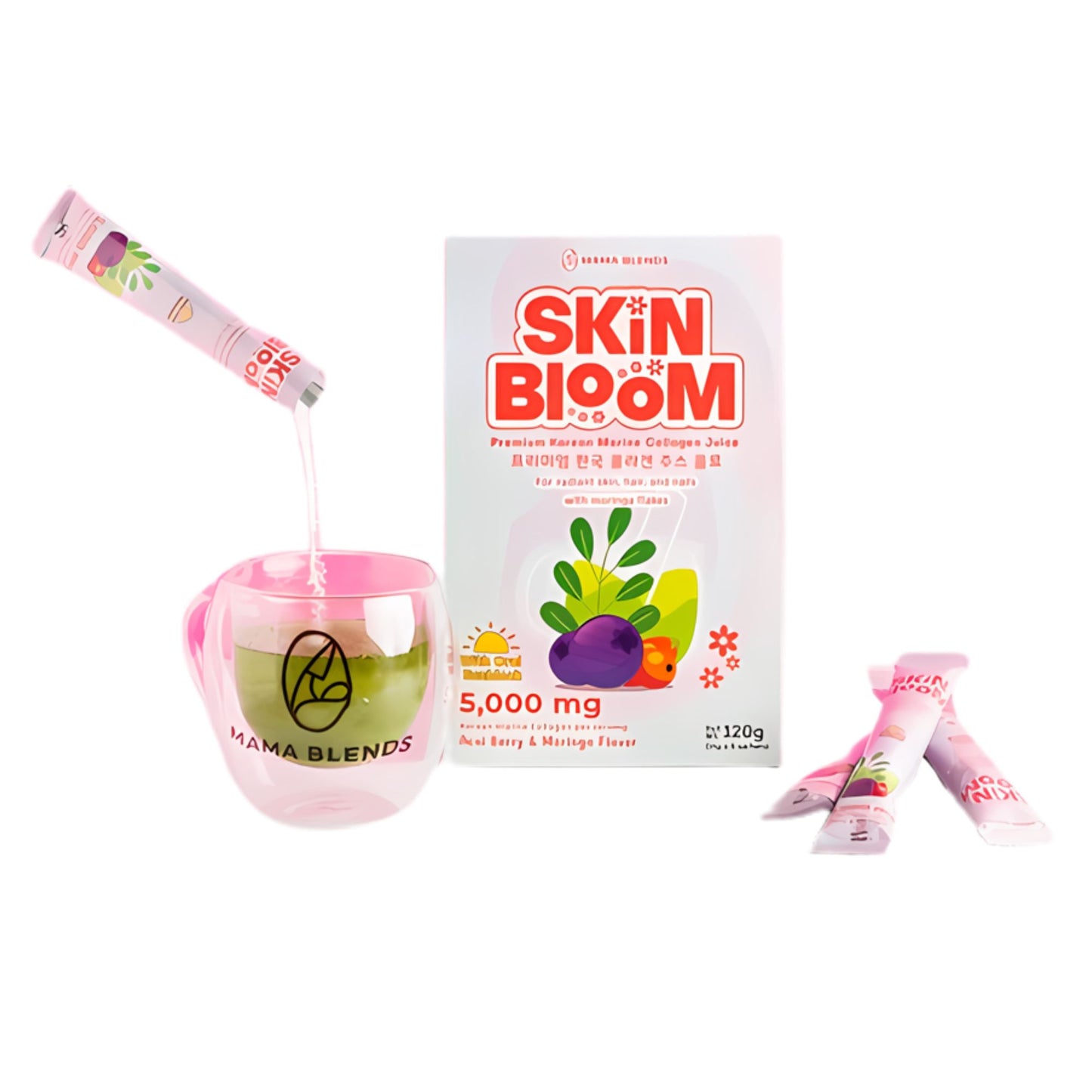 Mama Blends Skin Bloom Premium Korean Marine Collagen Juice