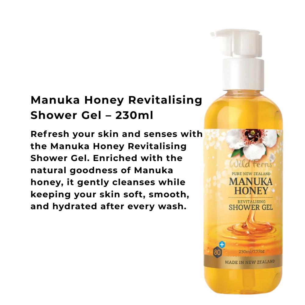 Wild Ferns Manuka Honey Revitalising Shower Gel (230ml)