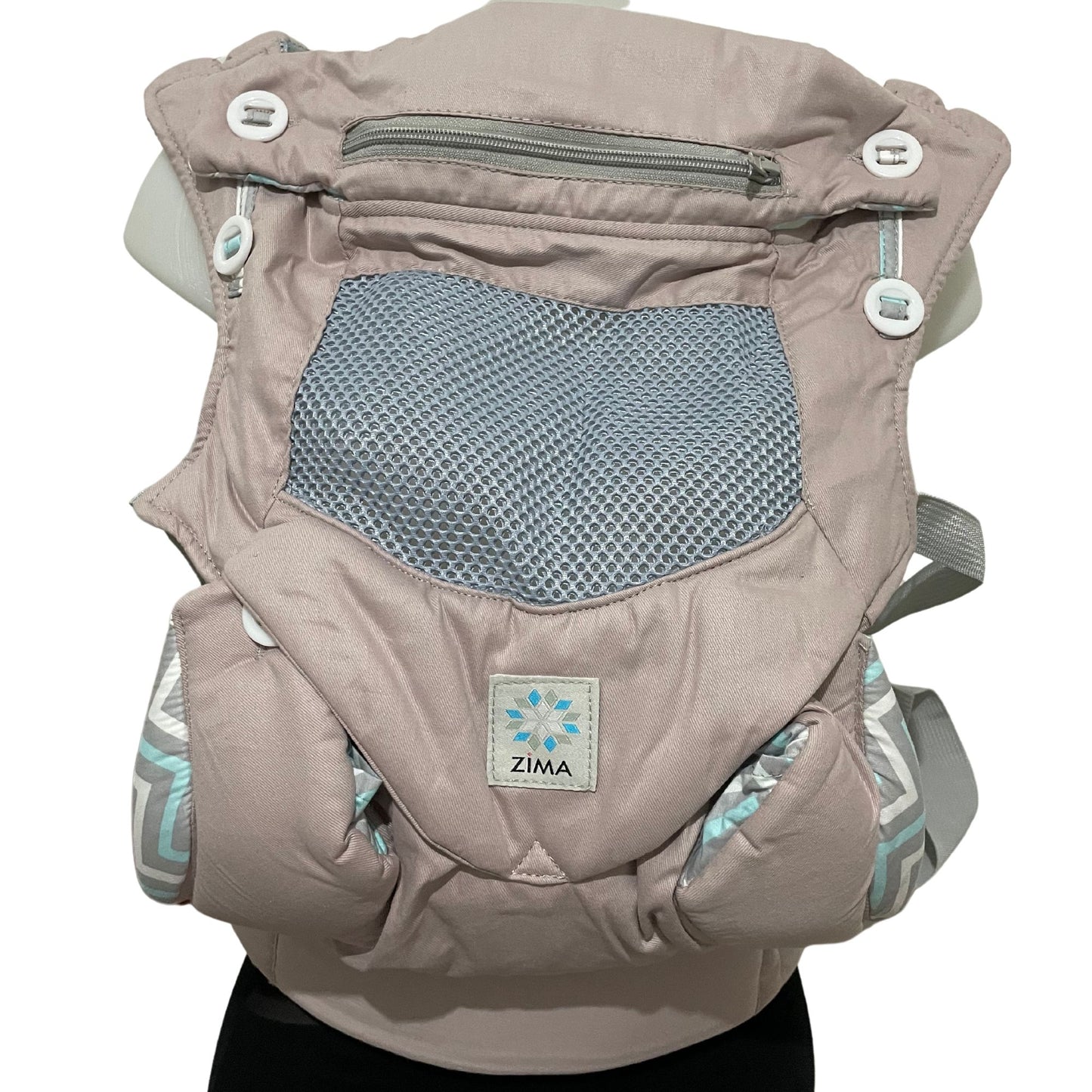 Zima MESH LIGHT GRAY Ergonomic Baby Carrier Suitable for Newborns - Toddlers (up to 20kg) I Safety-tested Can be worn up to 45inch Waistline, Made of 100% Cotton