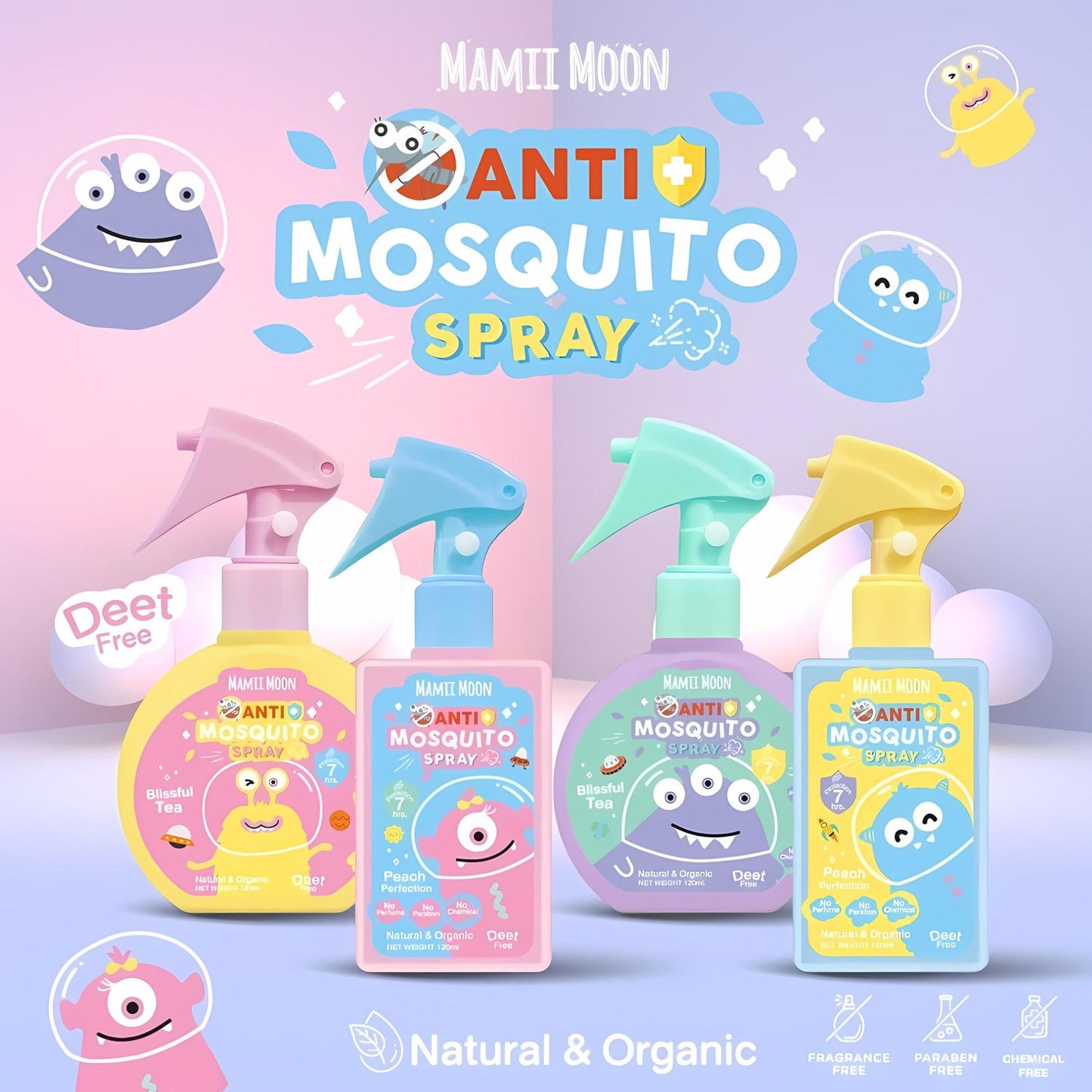 BLISSFUL PURPLE TEA | Mamii Moon Anti-Mosquito Spray 120ml