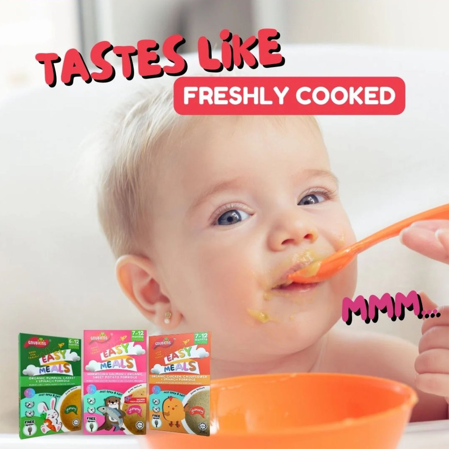 NORWEGIAN SALMON & ORGANIC SWEET POTATO | Gnubkins | Easy Meals 7-12 Months