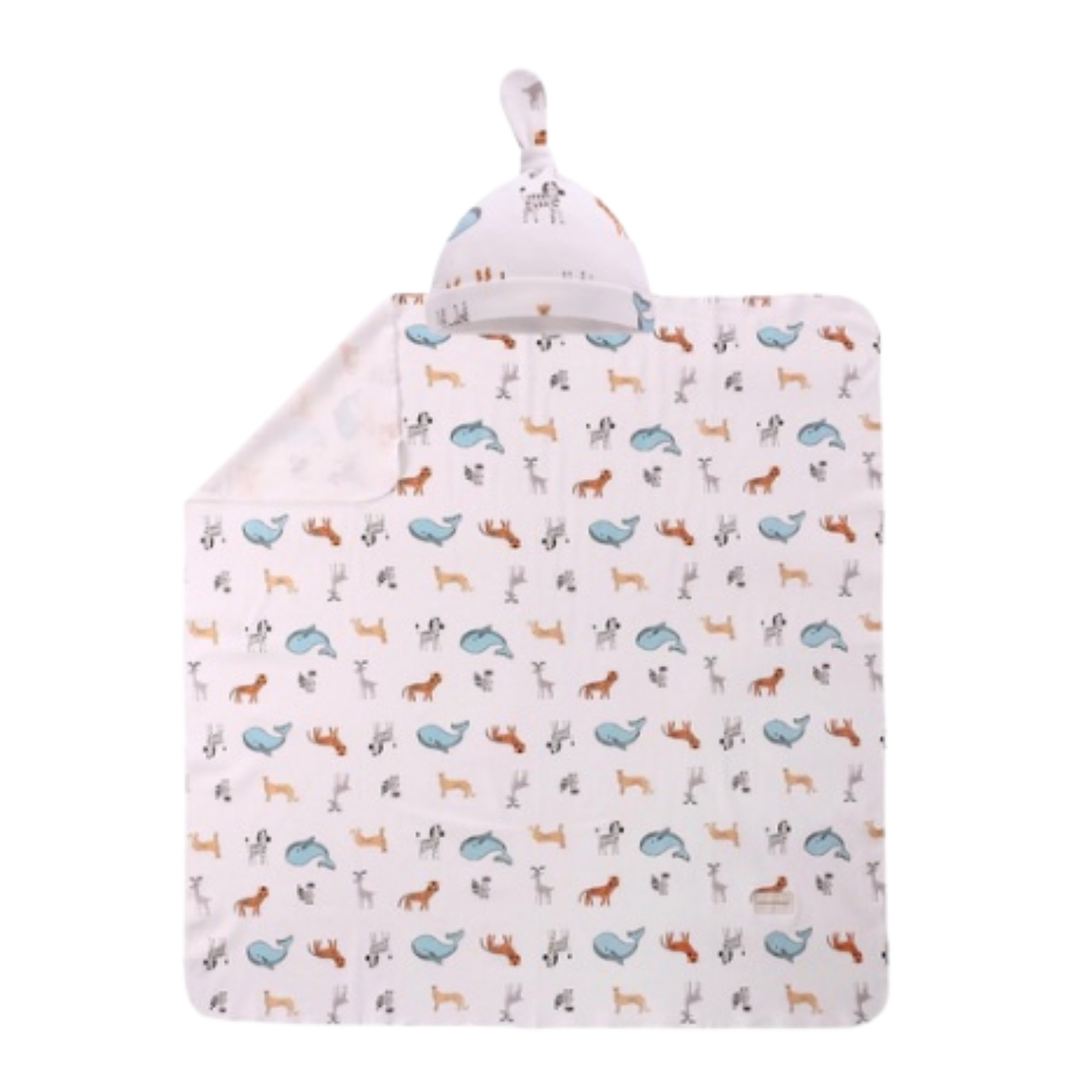 Bao Bei Tyler Matching Baby Blanket & Hat Set