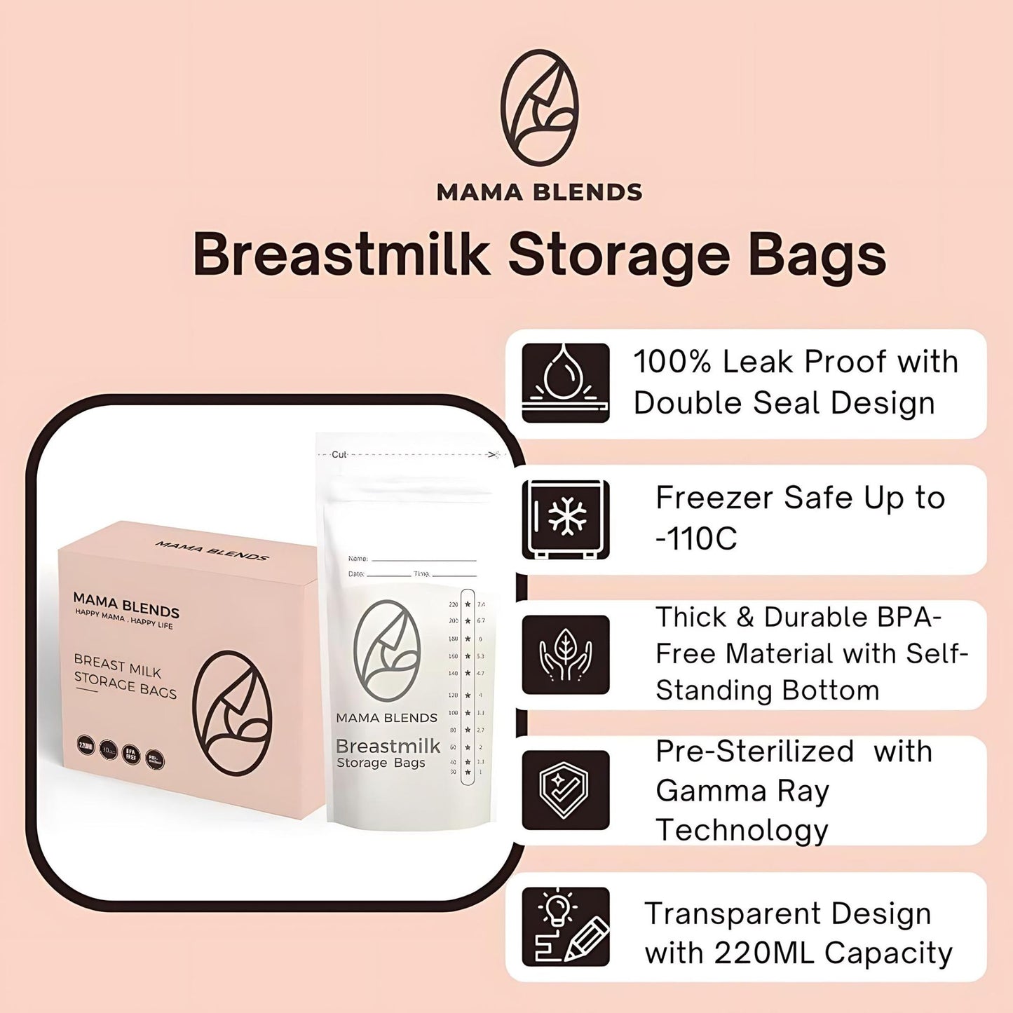 Mama Blends Breastmilk Storage Bag