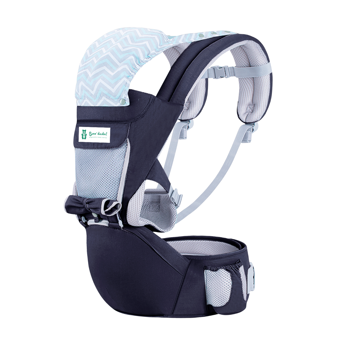 Boodada Ergonomic Hip Seat Baby Carrier Comfortable Sling with Pockets