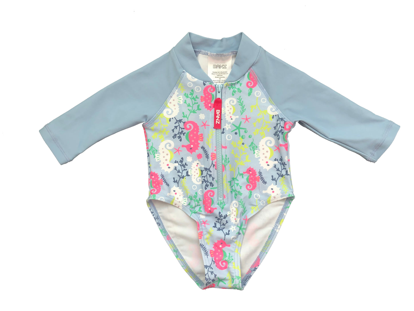 Banz Girls One Piece Long Sleeve Swimsuit