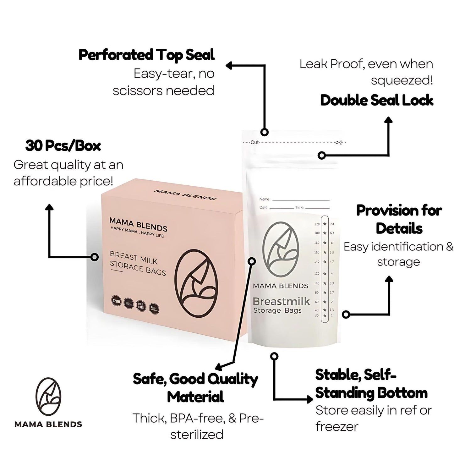 Mama Blends Breastmilk Storage Bag
