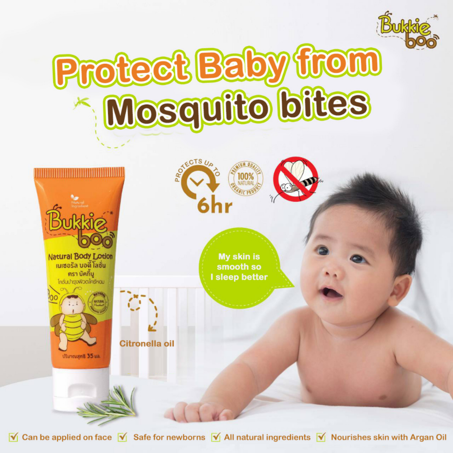 Bukkie Boo Natural Anti-Mosquito Repellent Lotion