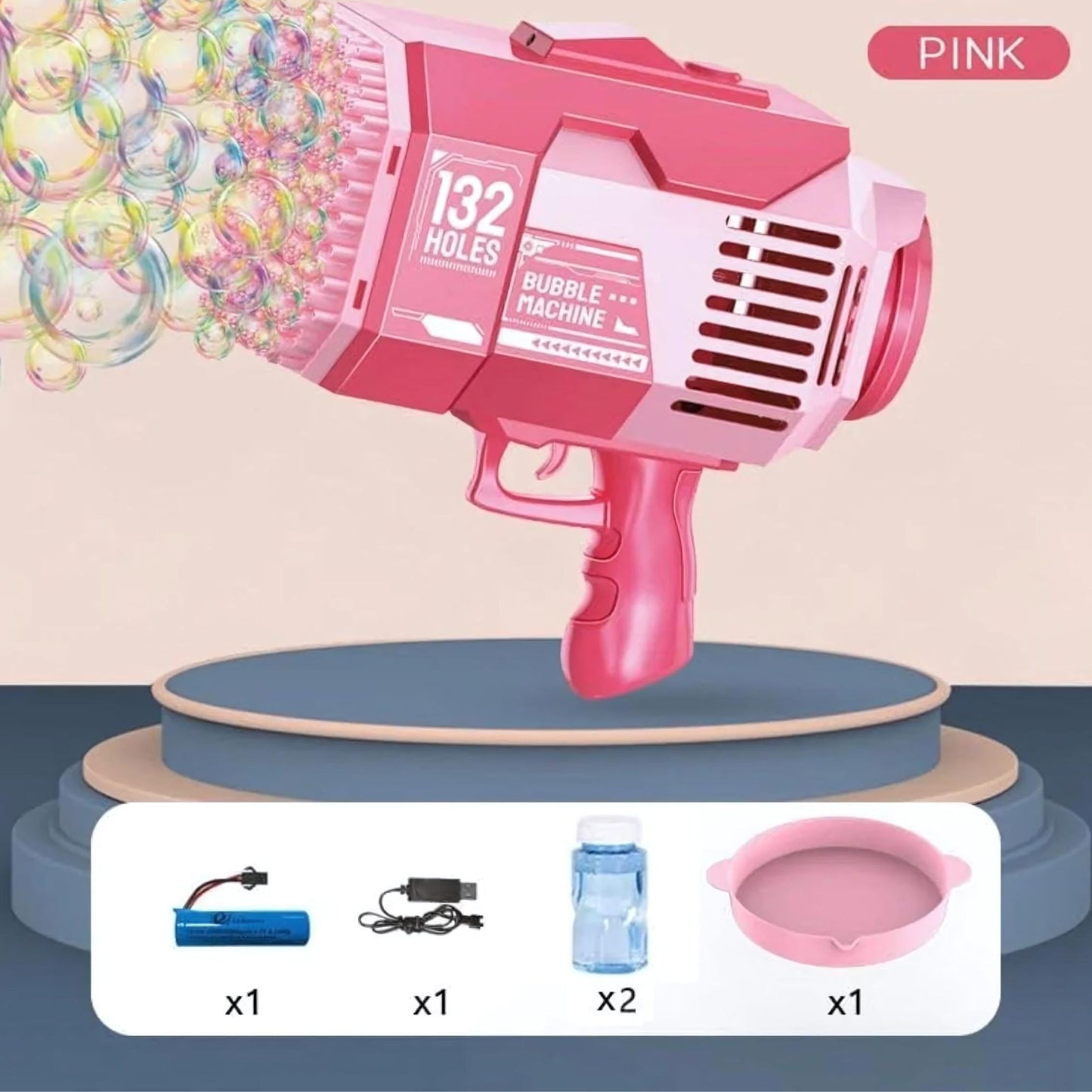 Little Fat Hugs Disco Bubble Gun Toy