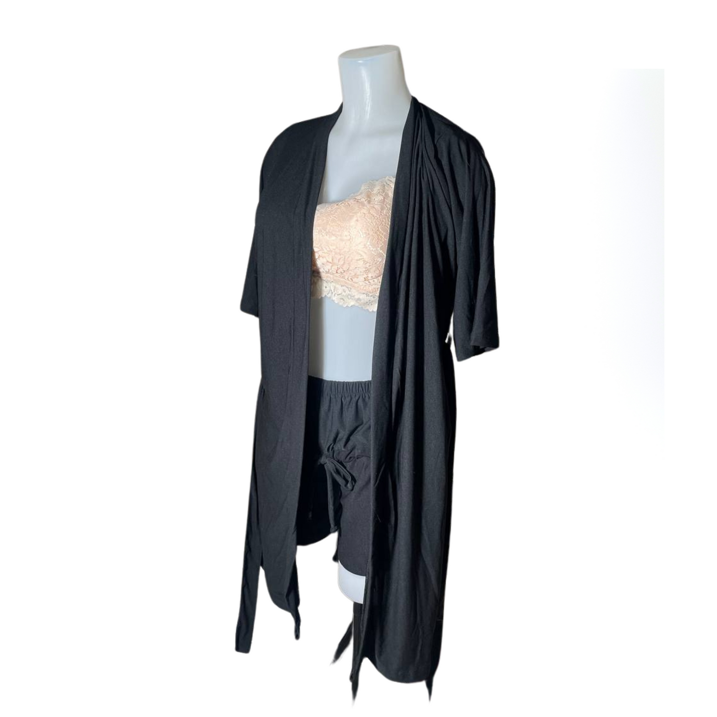 Flourish Maternity Robe (BLACK)