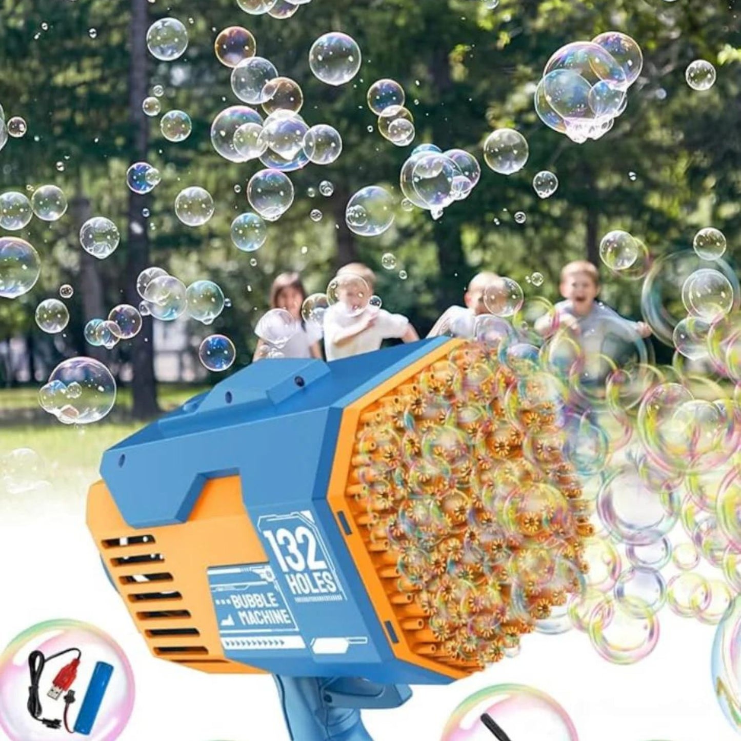 Little Fat Hugs Disco Bubble Gun Toy