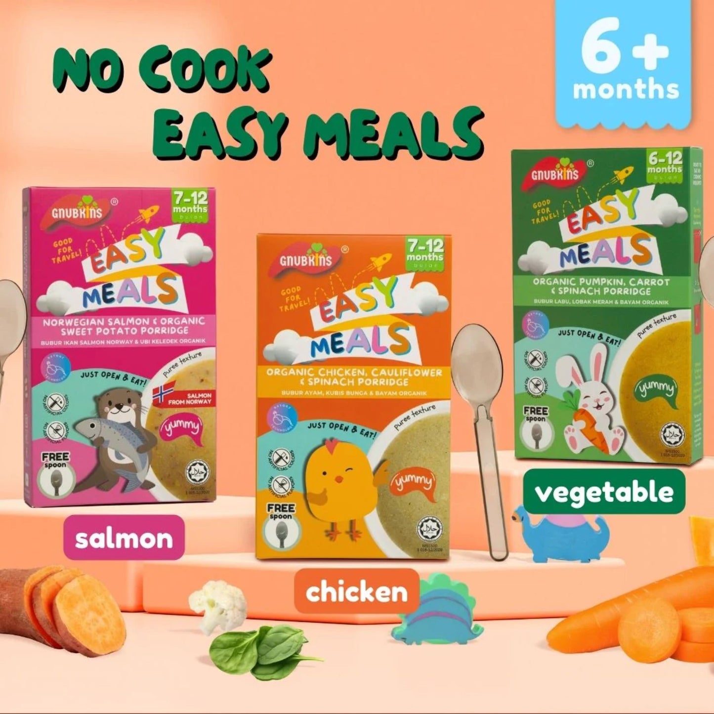 ORGANIC PUMPKIN, CARROT & SPINACH | Little Baby Grains | Easy Meals 6-12 Months