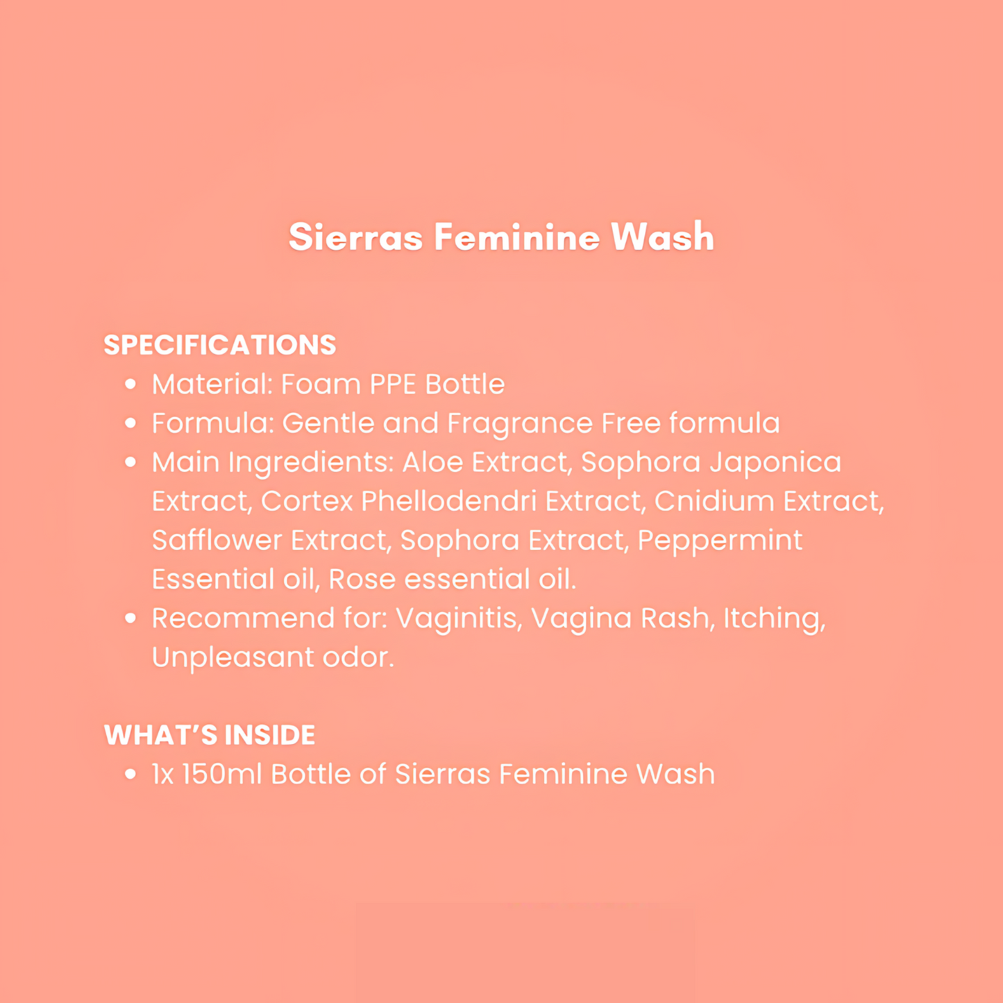 Sierras Feminine Wash 150ml