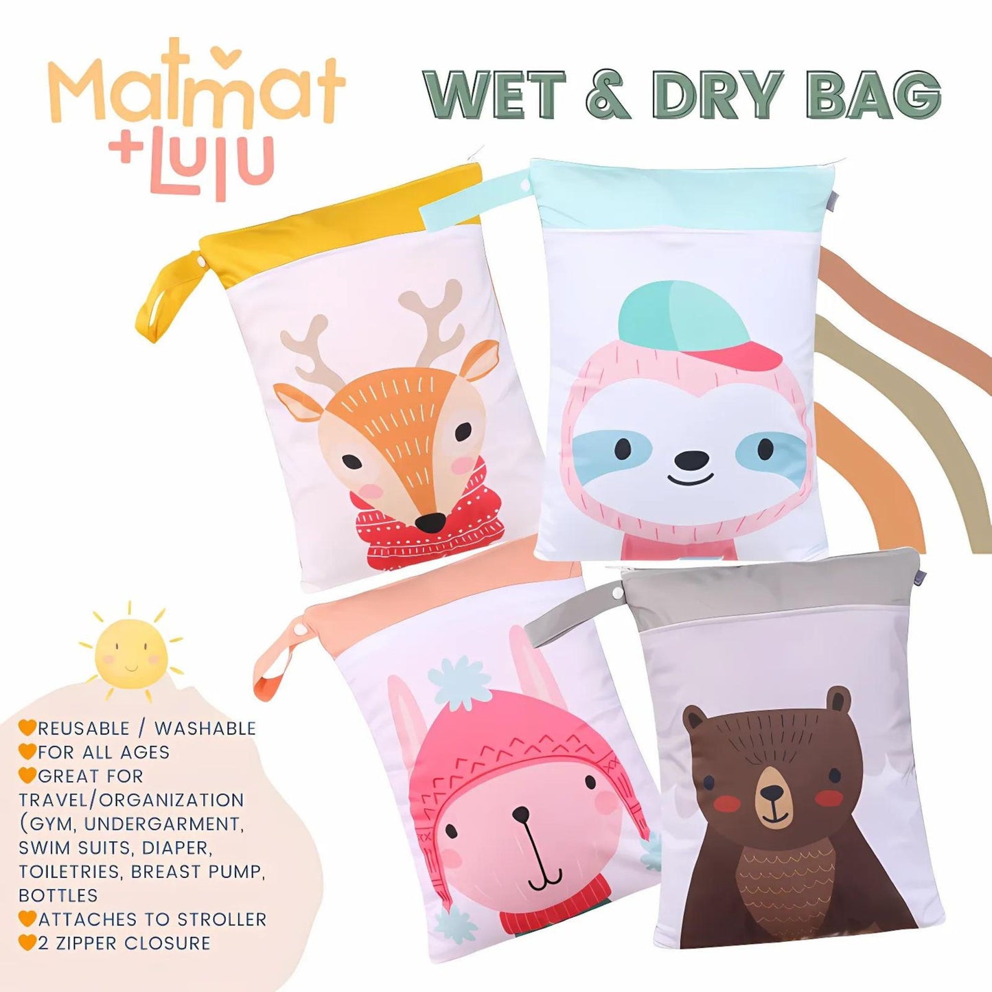 LARGE | Matmat Lulu Wet and Dry storage Bag Washable