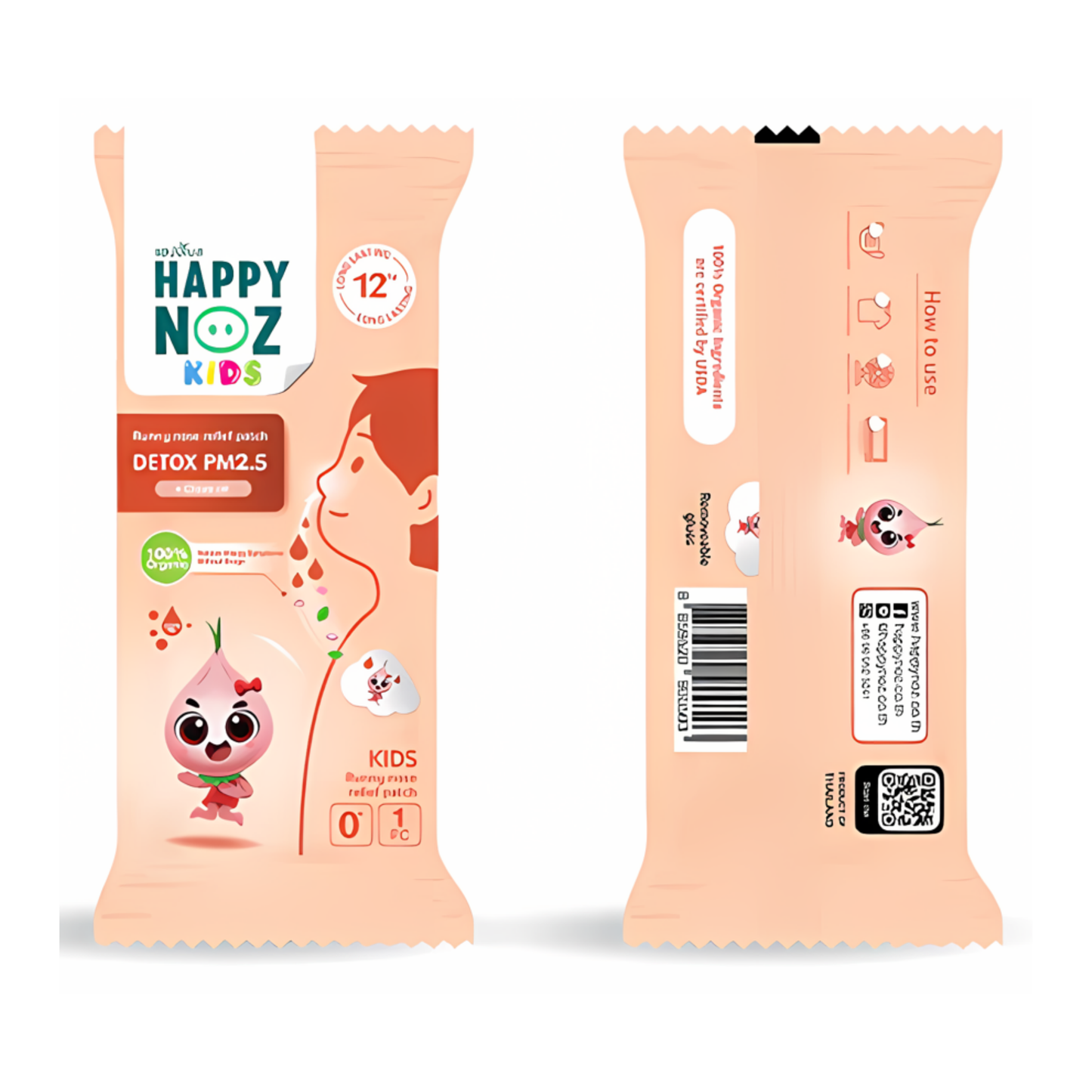 (BUNDLE OF 3) Happy Noz Organic Onion Sticker: Detox PM2.5 (6s)