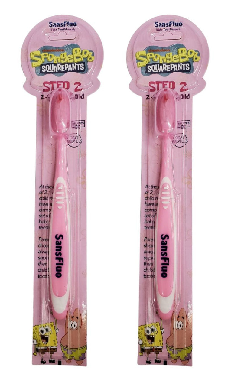 SansFluo Kids Soft And Thin Bristle Toothbrush 2 to 5 Years Old