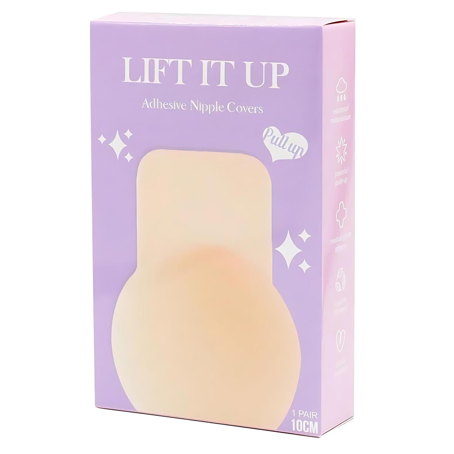 Tamme Lift It Up Adhesive Silicone Nipple Covers For Saggy Breast In Vanilla