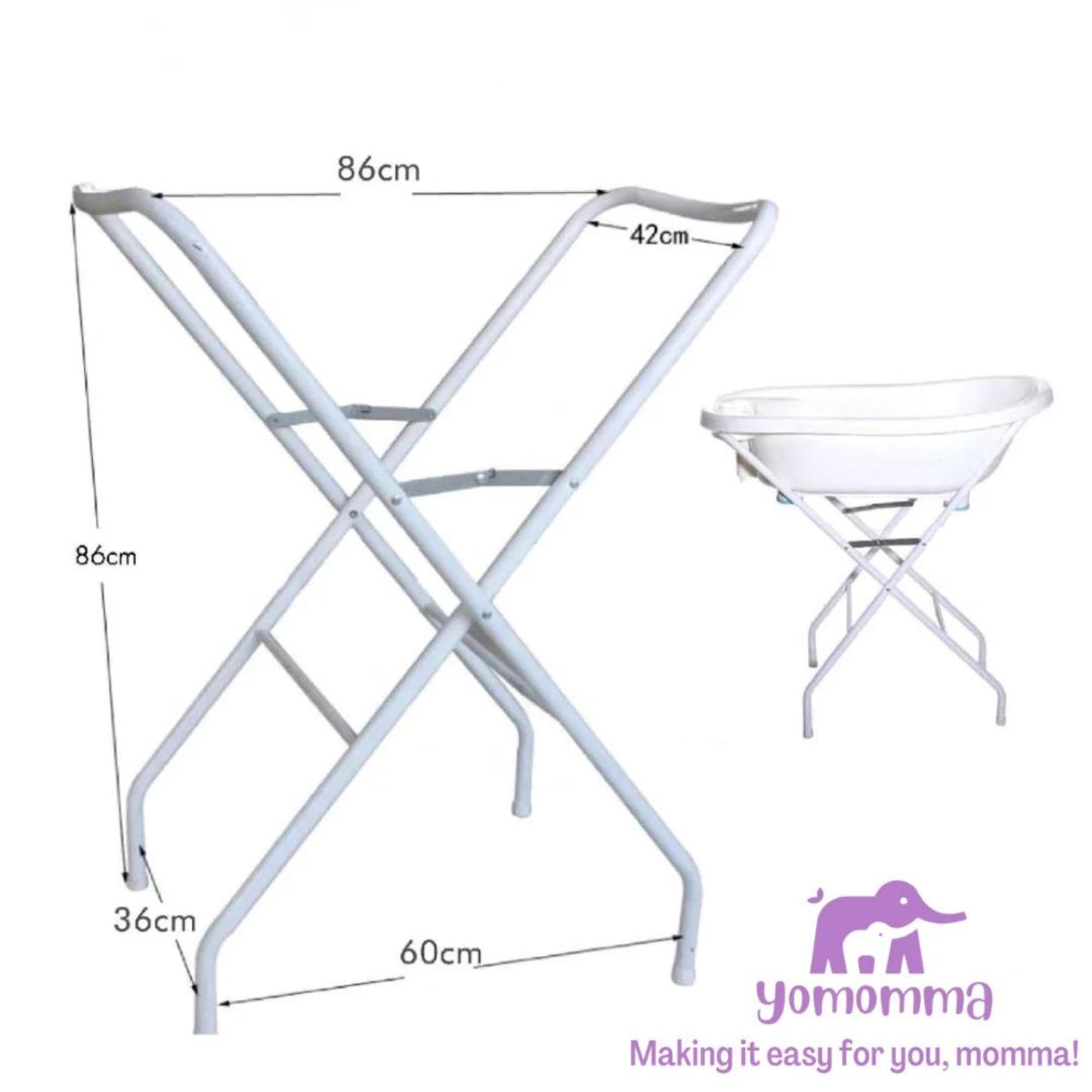 Yomomma Baby Bath Tub with Stand (Newborn-8 Years Old)