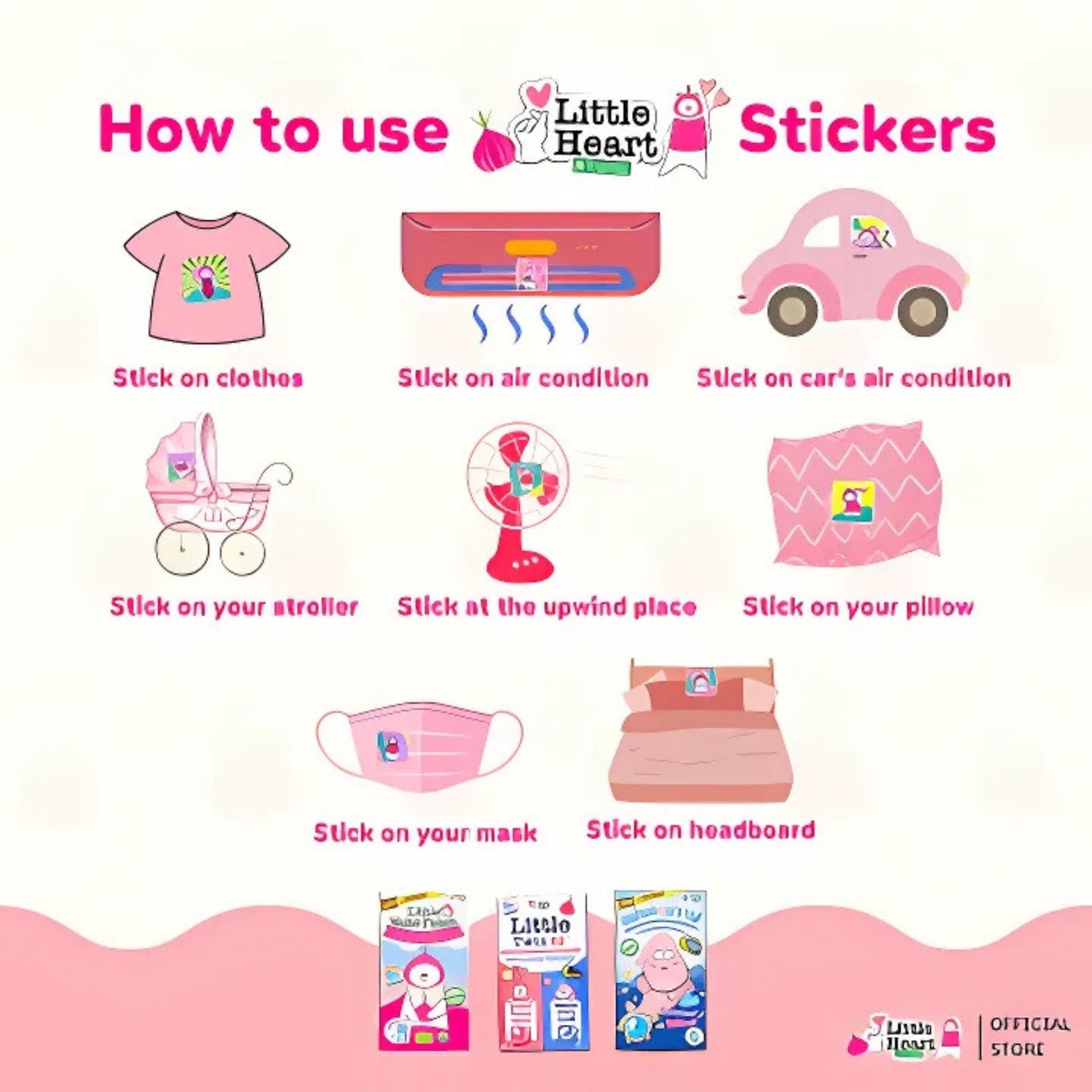 (BUNDLE OF 3) NOSE PATCH | Little Heart Patch Daytime