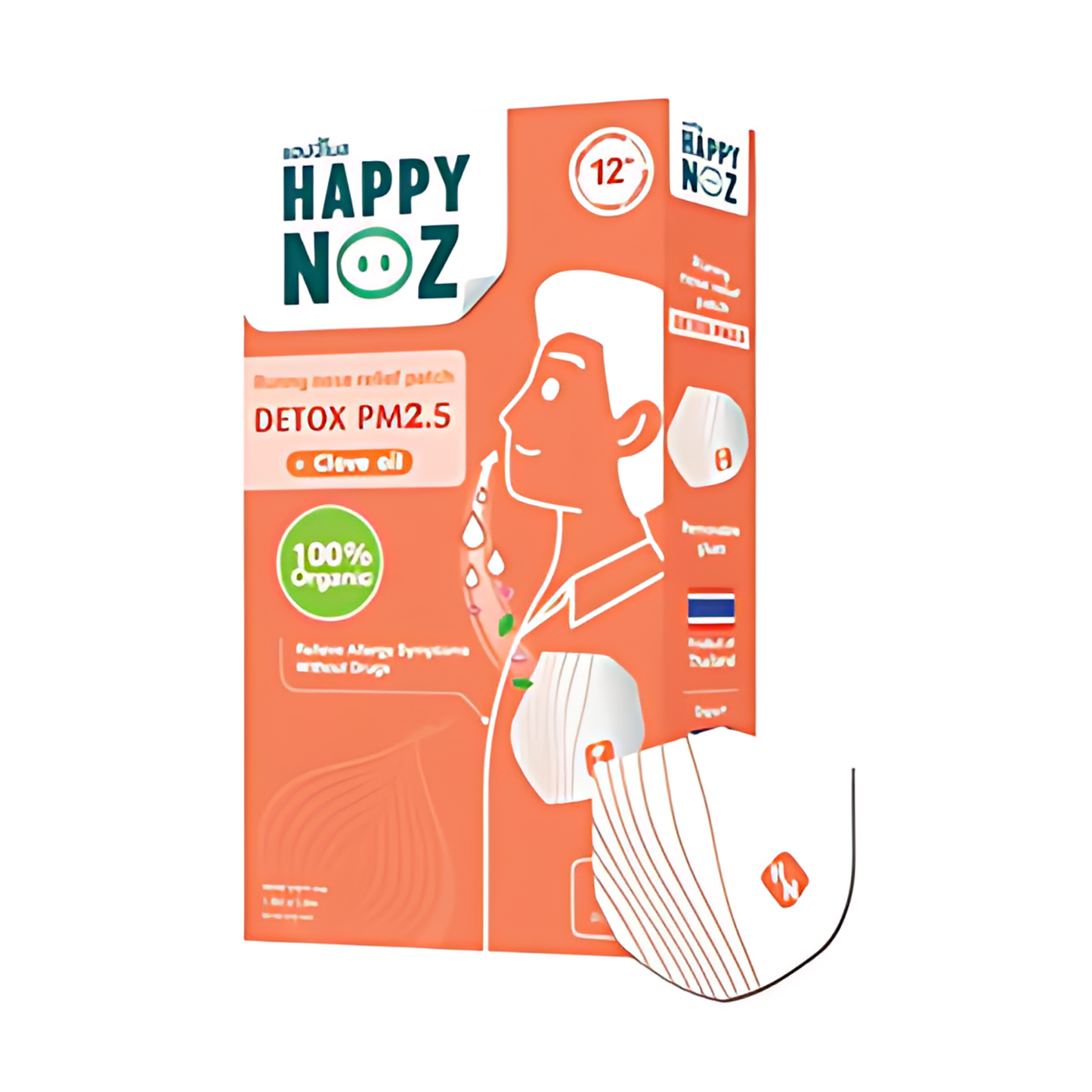(BUNDLE OF 3) Happy Noz Adult Detox PM2.5 Organic Onion Sticker (6s)