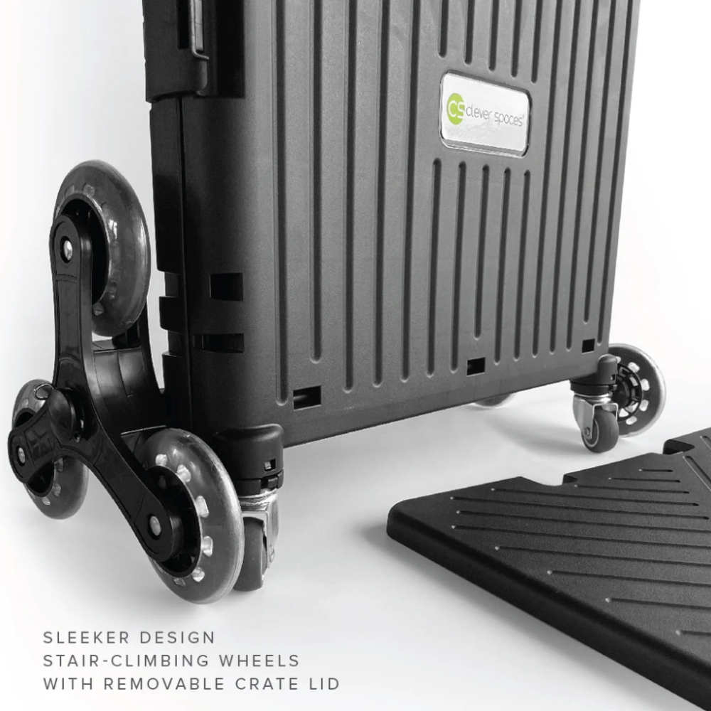 Clever Spaces Stair Climber Foldable Trolley Cart (with Lid)