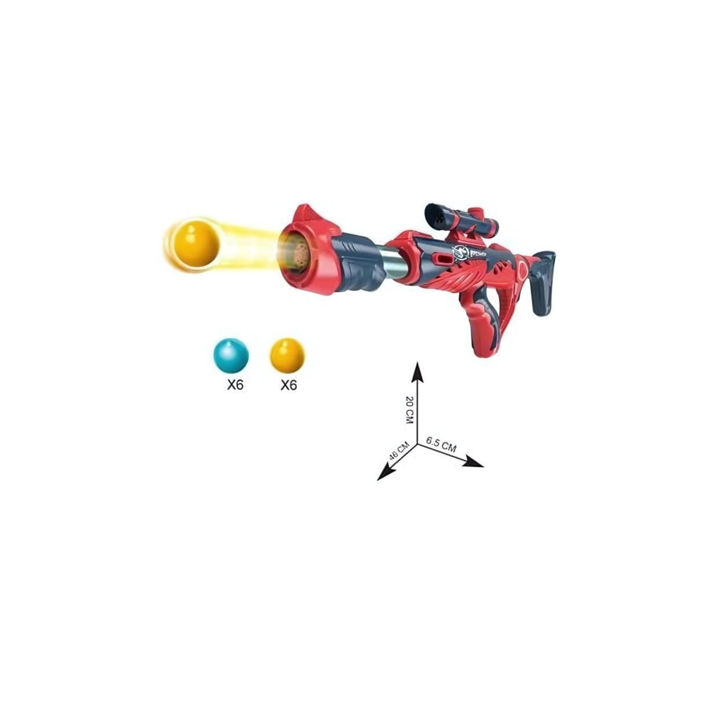 Little Fat Hugs Air Blaster I Includes 12 soft foam balls, Easy to Play, Great for indoor and outdoor play