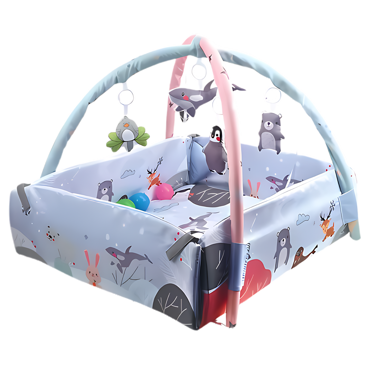 Lalalu PlayPod Plus 5-in-1 Baby Activity Gym & Mat