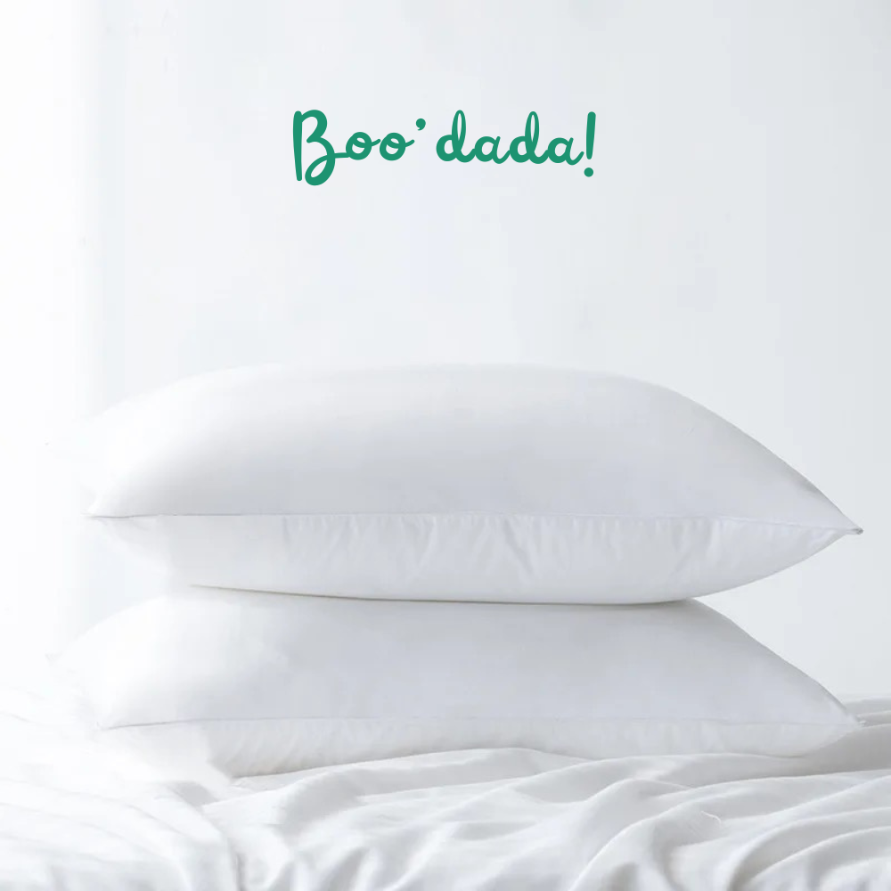 Boodada 100% Cotton Toddler Pillow with Waterproof Pillowcase