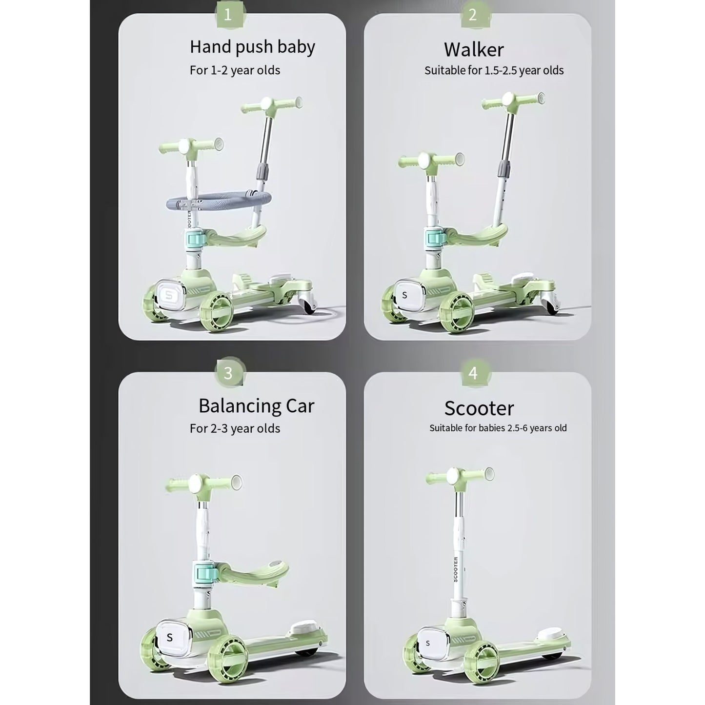 Lalalu FlexiRide 6-in-1 Transformable Scooter