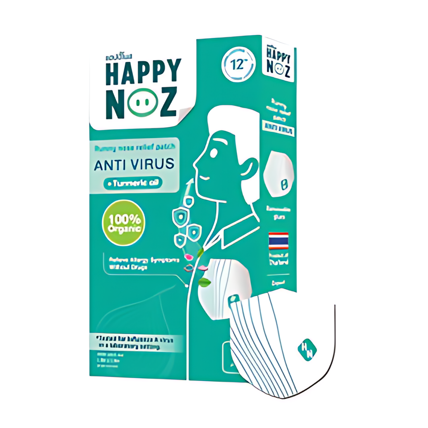 (BUNDLE OF 3) Happy Noz Adult Virus w/ Turmeric Oil Organic Onion Sticker (6s)