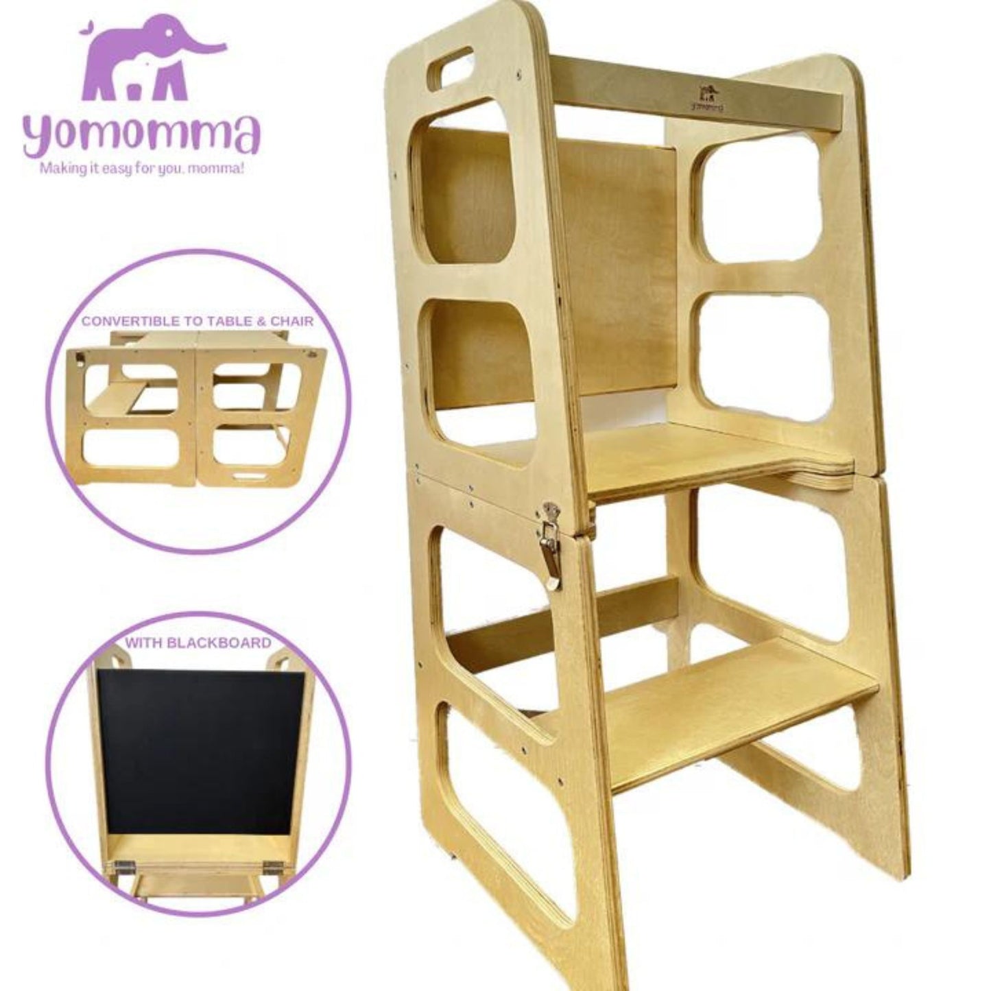 Yomomma Learning Tower 2 in 1 Convertible to Desk & Chair