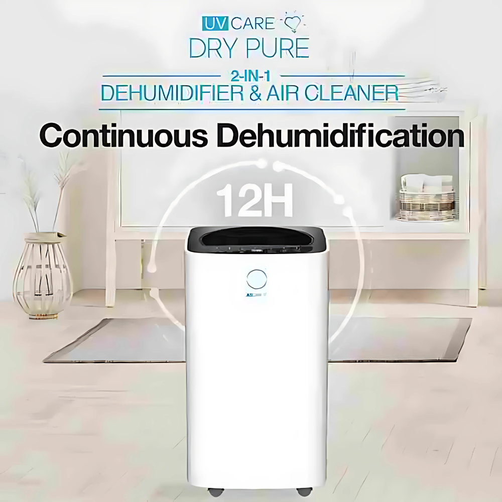 UV Care Dry Pure 2-In-1 Dehumidifier & Air Cleaner 20L