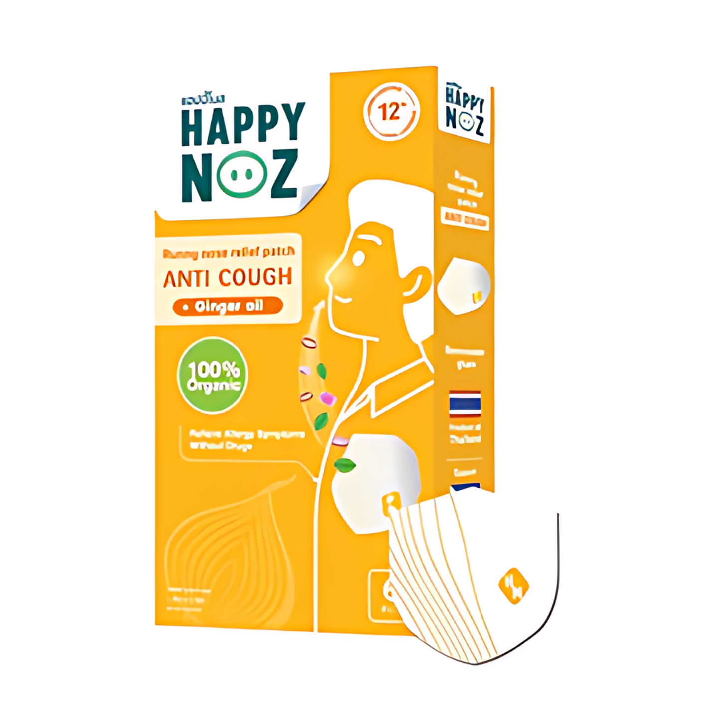 (BUNDLE OF 3) Happy Noz Adult Anti - Cough Organic Onion Sticker (6s)