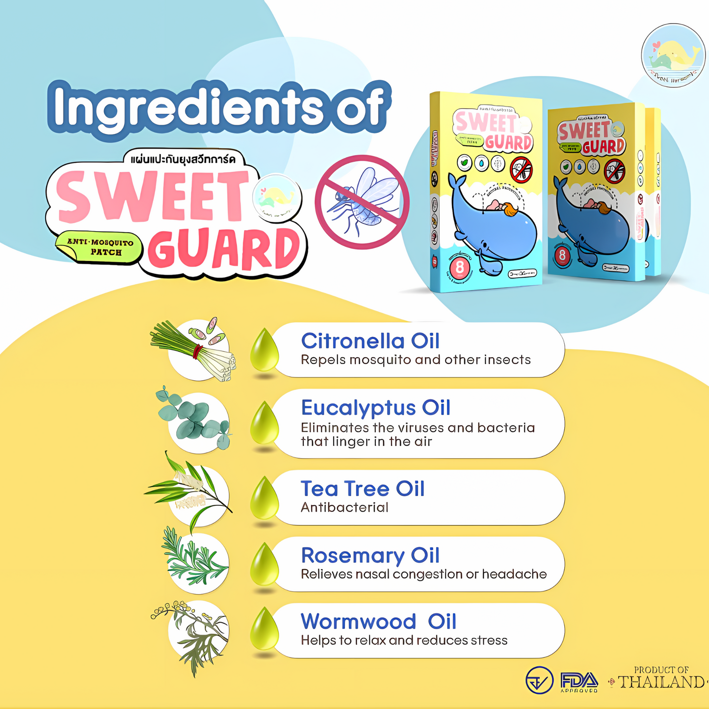 Sweet Guard Anti-Mosquito & Anti-Fleas Patch