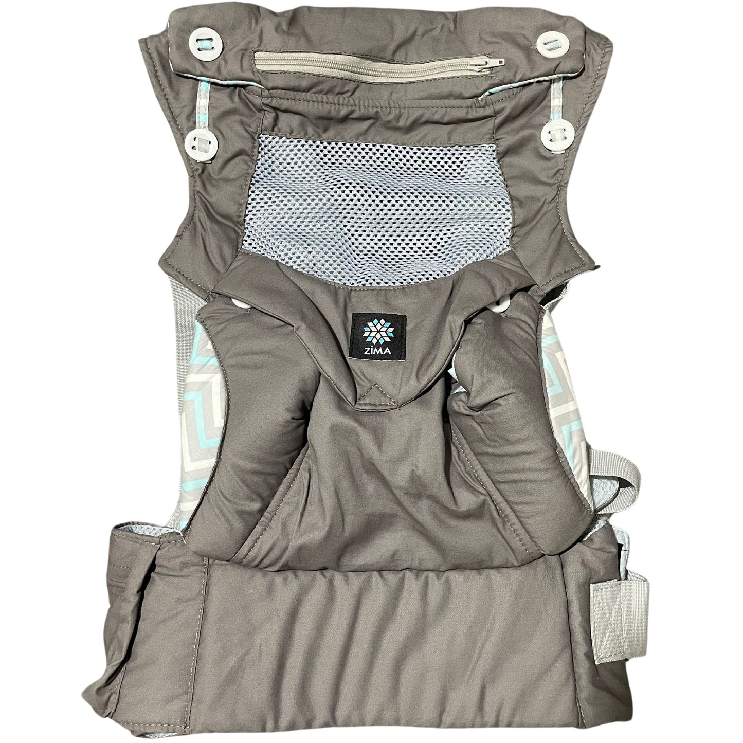 Zima MESH DARK GRAY Ergonomic Baby Carrier Suitable for Newborns - Toddlers (up to 20kg) I Safety-tested Can be worn up to 45inch Waistline, Made of 100% Cotton