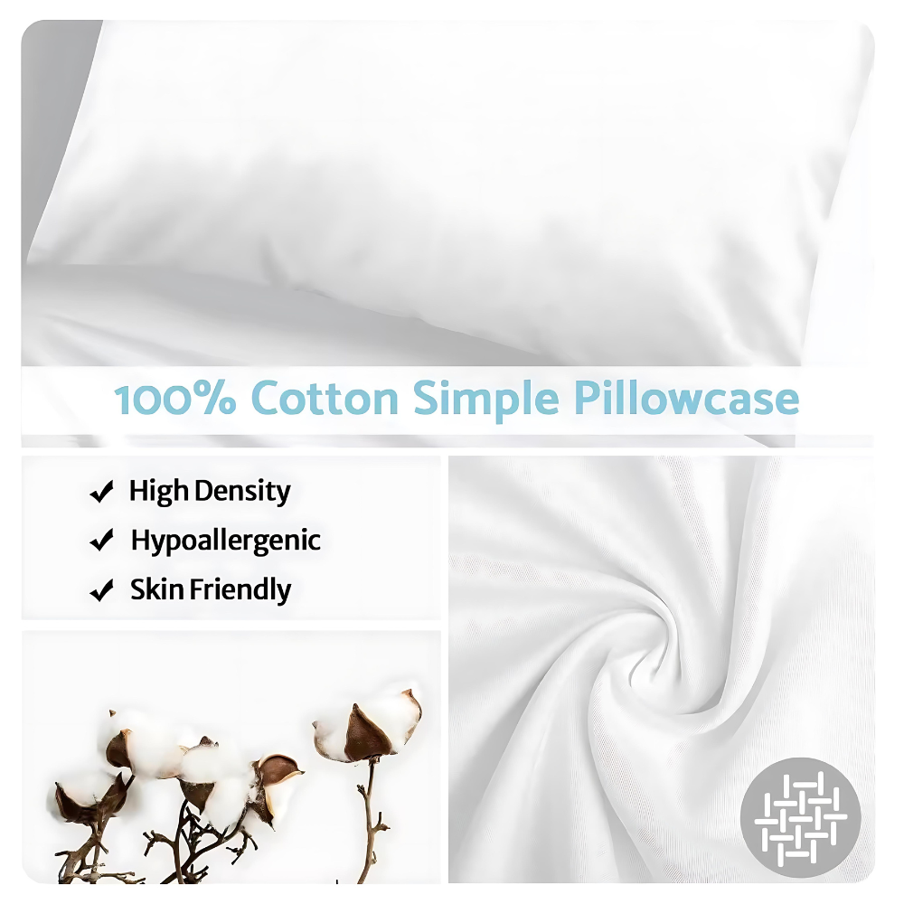 Boodada 100% Cotton Toddler Pillow with Waterproof Pillowcase