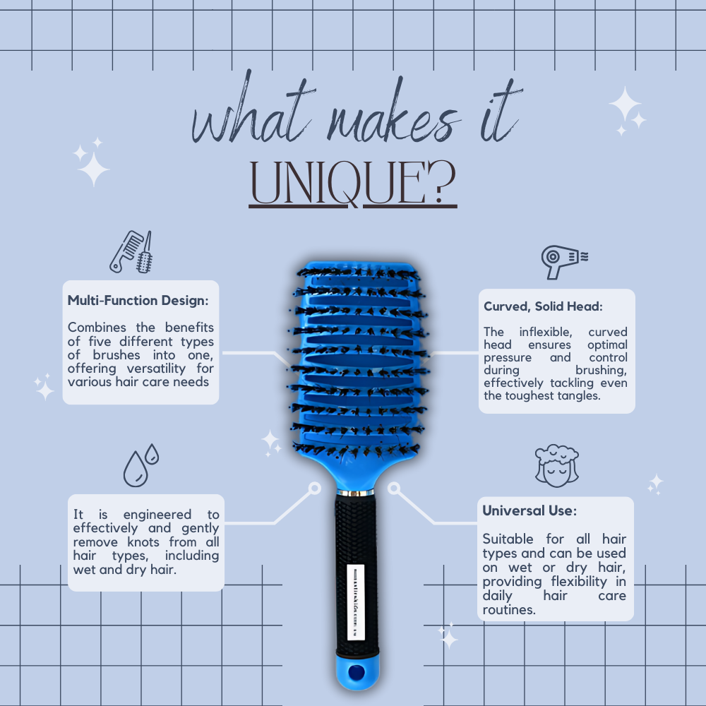 No Nasties Detangler Kids Hair Brush