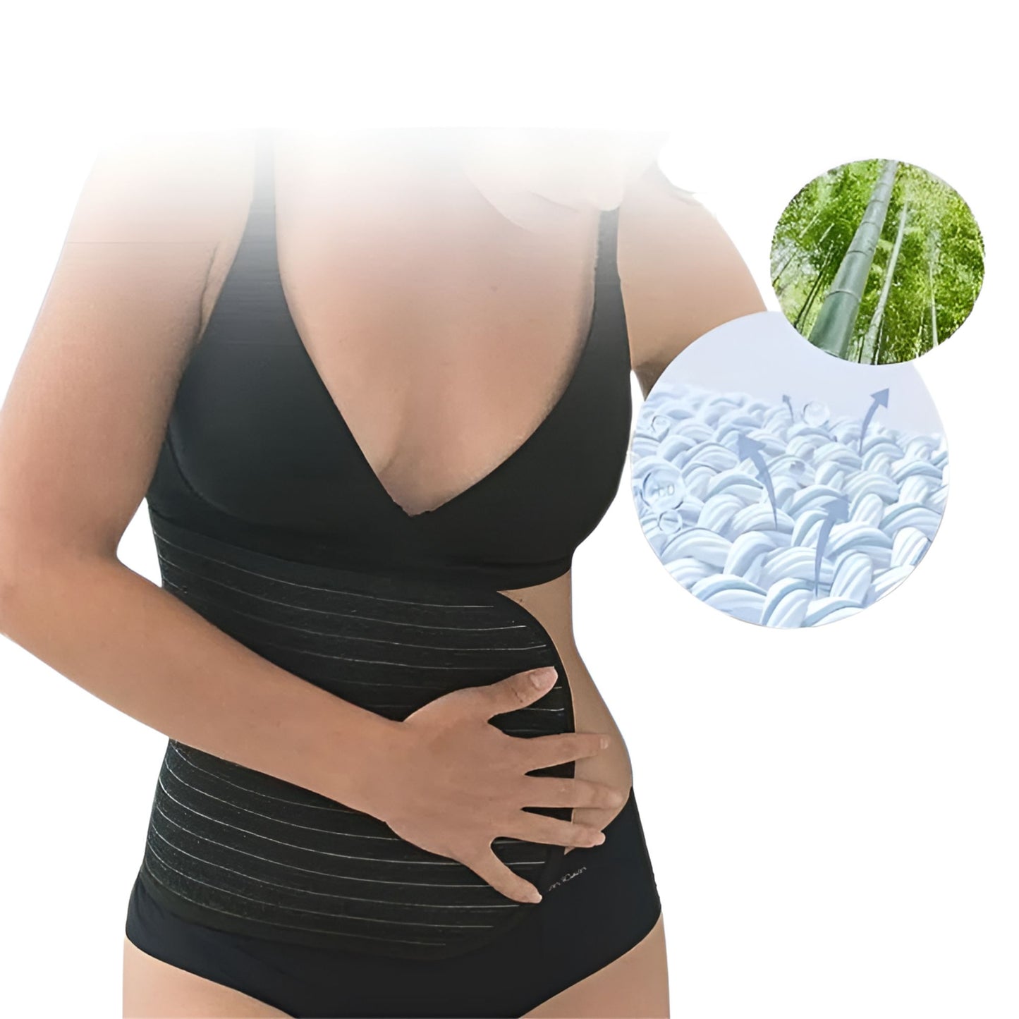 Lunabebe by Mama Blends Medical Grade Tummy Wrap Bamboo Charcoal Support Binder I Suitable for any post-operation recovery, Has medical grade 360deg compression, Can cover the incision area of CS moms