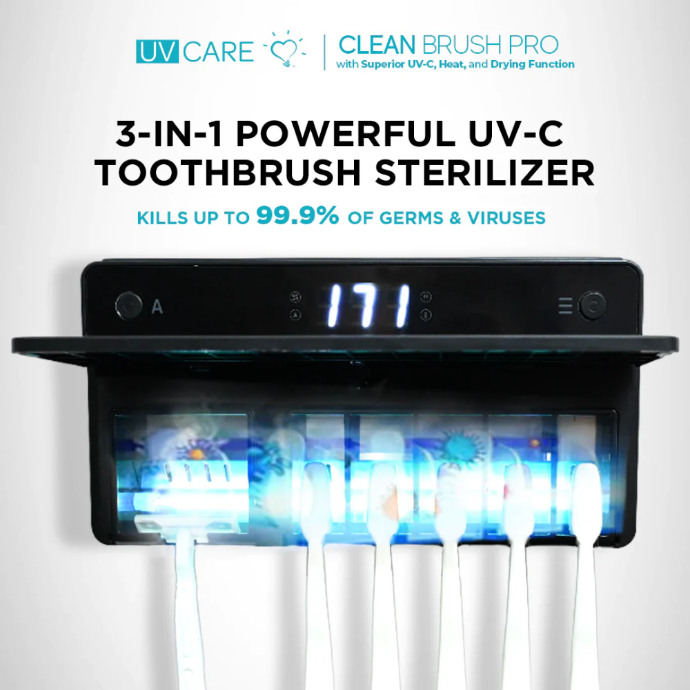 UV Care Clean Brush Pro (3-in-1 UVC Toothbrush Sterilizer)