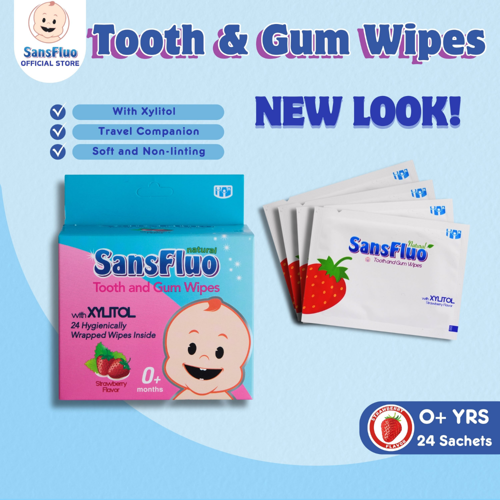SansFluo Natural Tooth & Gum Wipes